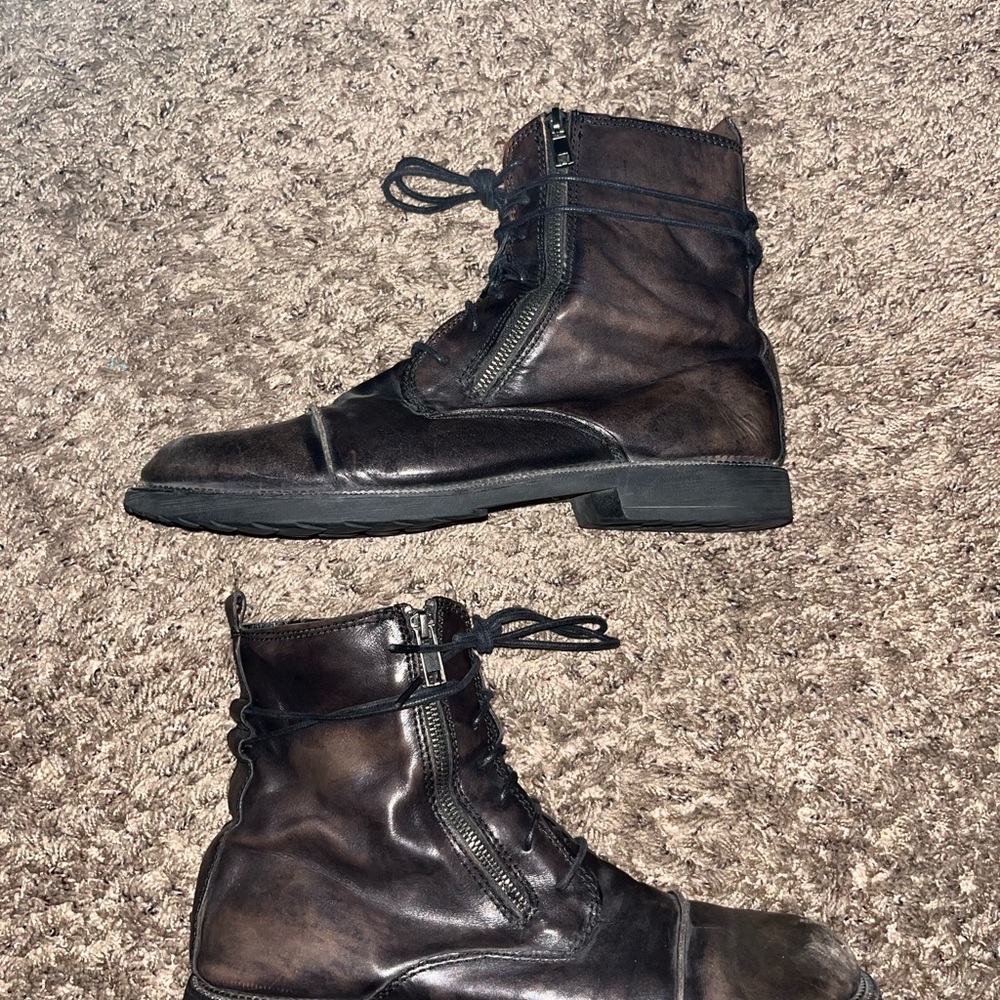 BED|STU Dark Brown Leather Boots size 12